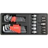 Vložka do zásuvky - imbus 2 - 12mm, torx T10 - T50, 1/2" E10 - E20, adaptéry M5 - M12 - YT-55451