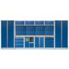Kvalitný PROFI BLUE dielenský nábytok - 4535 x 495 x 2000 mm - MTGS1301AE