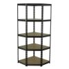 Rohový policový regál PREMIUM, 5 polic - 1830 x 730 x 730 mm - AH017