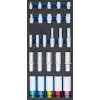 Nástrčné kľúče v penovej výplni, 1/2", 3/8", 1/4", 11 - 22 mm, E10 - E22, 26 ks - B4147
