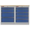 Zostava kvalitných PROFI BLUE dielenských skriniek s pracovnou doskou - MTGS1300BAL09