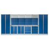 Kvalitný PROFI BLUE dielenský nábytok - 4535 x 495 x 2000 mm - MTGS1300BB3
