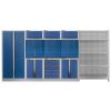 Zostava PROFI BLUE dielenského nábytku 4155 x 495 x 2000 mm - MTGS1300NE