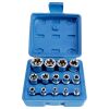 Nástrčné kľúče, E-Torx, E4 - E24, 1/4", 3/8'', 1/2'', 14 ks - S-P14ES