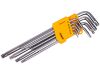 Sada predĺžených TORX kľúčov s otvorom 9 ks - HT260910