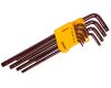 Sada extra dlhých kľúčov TORX s otvorom 9 ks - HT260519