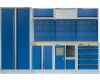 Zostava PROFI BLUE dielenského nábytku s vysokou širokou skriňou 7ks - MTGS1301WA
