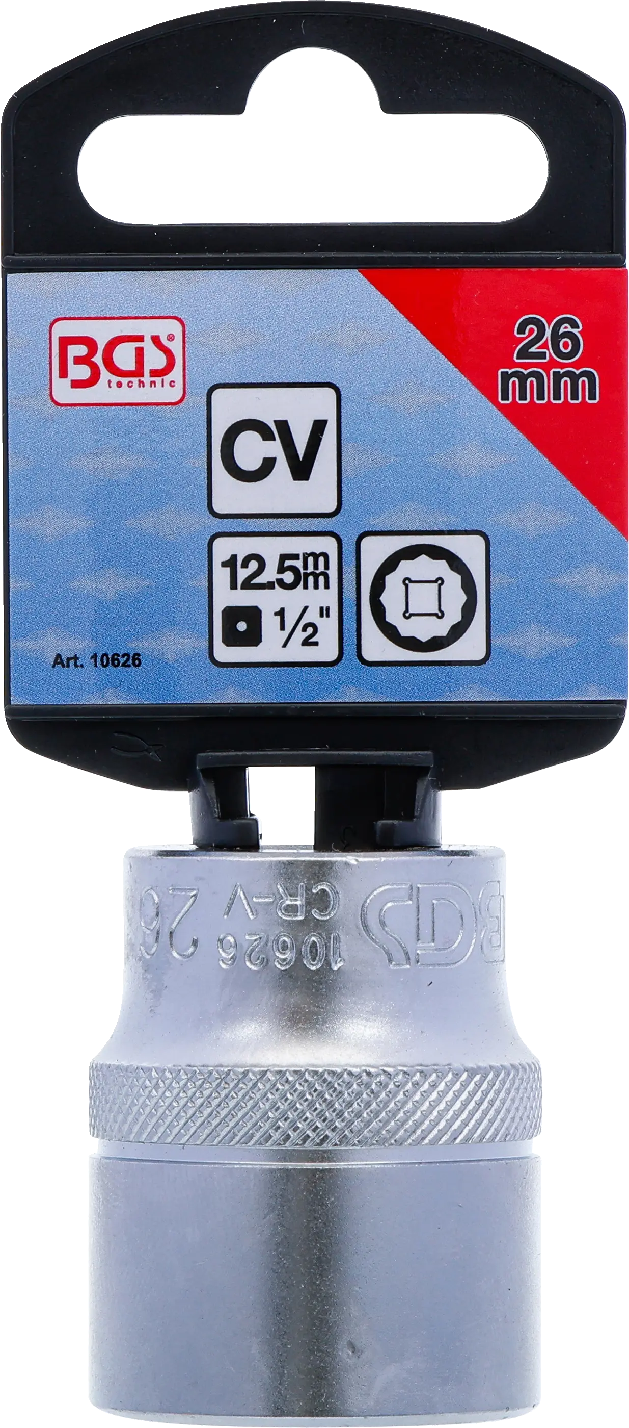 Balenie s etiketou nástrčného kľúča BGS 26 mm Balenie s etiketou nástrčného kľúča BGS 26 mm