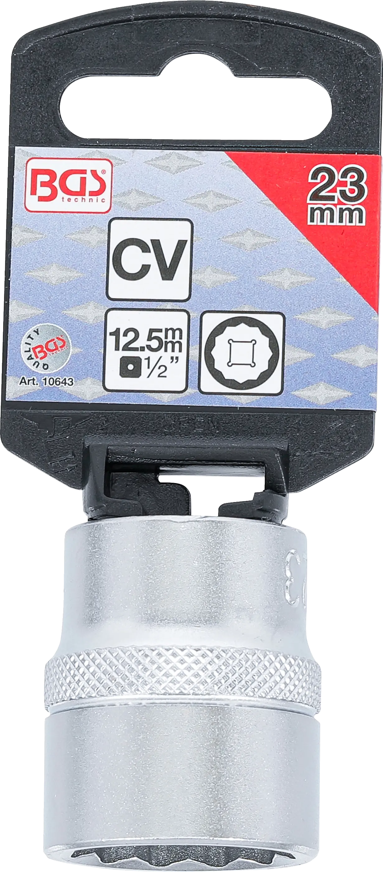 Balenie s etiketou nástrčného kľúča BGS 23 mm Balenie s etiketou nástrčného kľúča BGS 23 mm