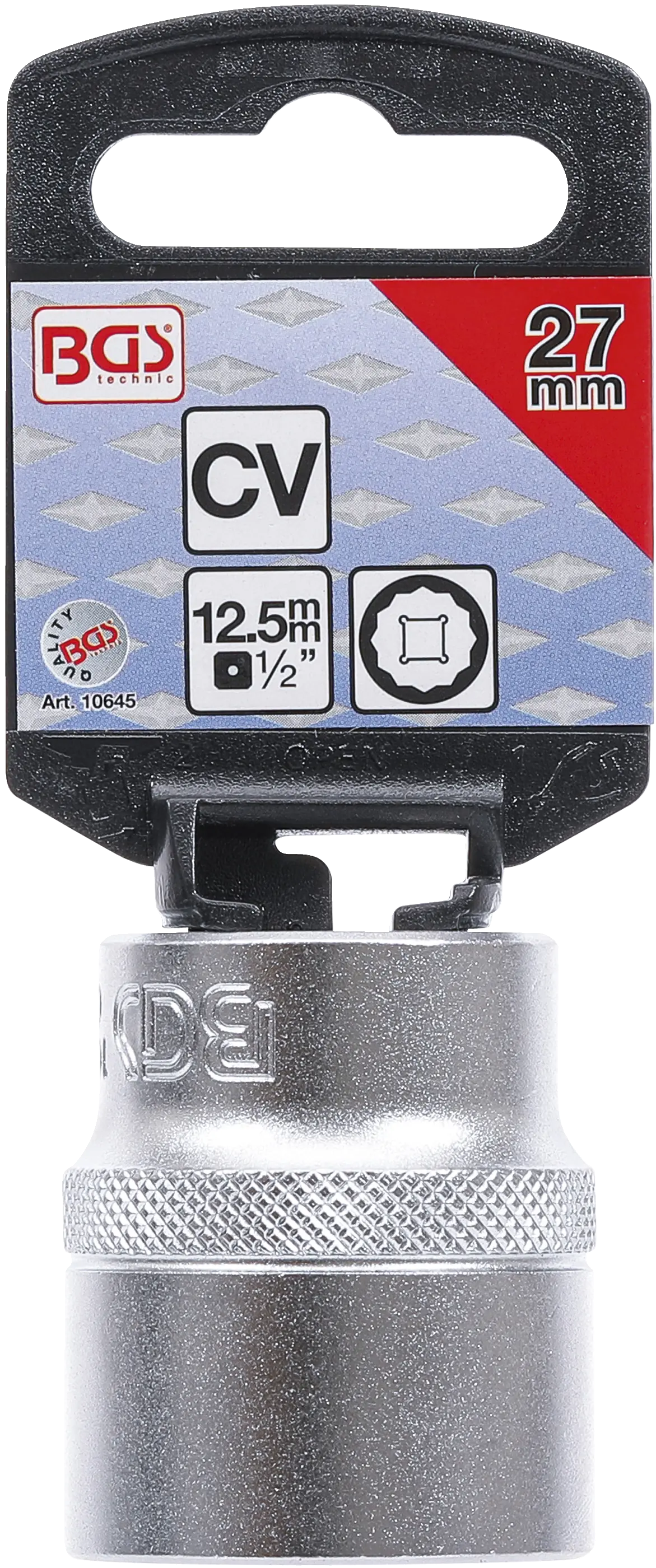 Balenie s etiketou nástrčného kľúča BGS 27 mm Balenie s etiketou nástrčného kľúča BGS 27 mm