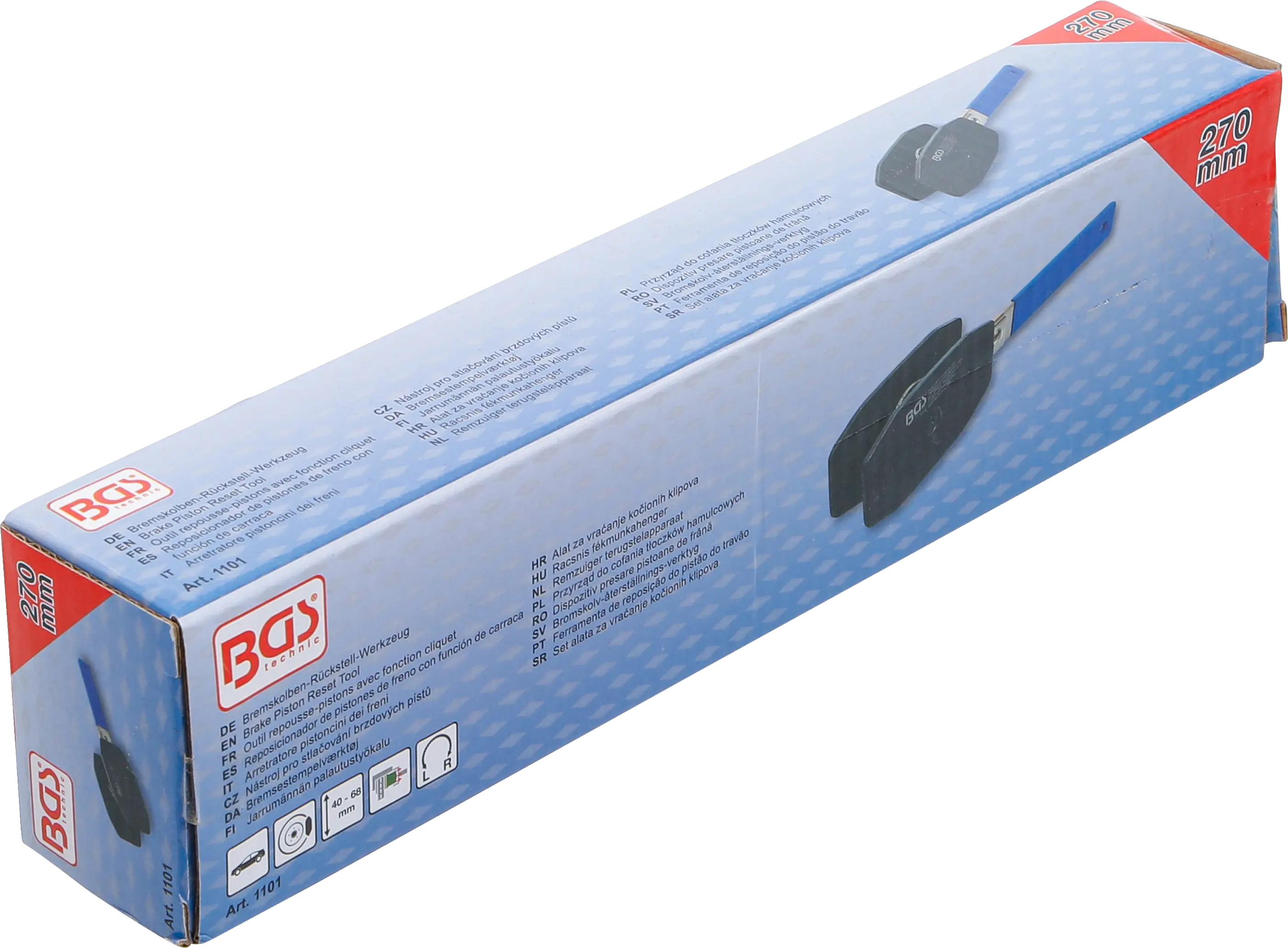 Balenie nástroja na stlačenie brzdových piestov s račňou BGS - B1101 Balenie nástroja na stlačenie brzdových piestov s račňou BGS - B1101