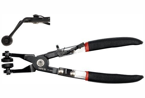 E-shop Kliešte na samosvorné hadicové spony 230mm 45° - YT-0651