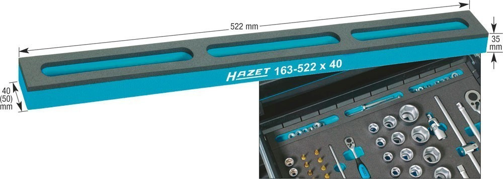E-shop Vložka z mäkkej peny s priehradkami na drobné diely 163-522x50 - HA141043