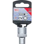 Nástrčný kľúč BGS 10 mm v balení s etiketou a označením CV a 1/2 – B10630
