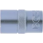 Bočný pohľad na nástrčný kľúč 1/2, 15 mm s matným chrómovaným povrchom – B10635