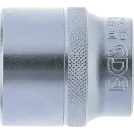 Bočný pohľad na nástrčný kľúč 1/2, 30 mm s matným chrómovaným povrchom – B10646