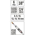 Kľúč na sviečky sada 6ks 8-16mm - YT-0534