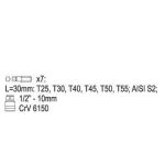 Sada bitov 7 ks TORX - YT-0410