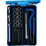 Detail špirálového vrtáka a závitových vložiek v sade na opravu závitov - B1959