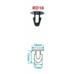 Plastové príchytky čalúnenia - HRD18