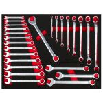 Očkoploché a očkové kľúče v penovej výplni - AH450101BAL