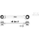 Obojstranný kľúč očkový račňový 4 v 1 -  V2705