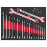 Očkoploché kľúče v penovej výplni dielenského vozíka - AH0778