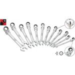 12 dielna sada kĺbových račňových očkoplochých kľúčov VIGOR - V2818