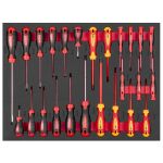 Sada skrutkovačov v penovej výplni dielenského vozíka - AH0778