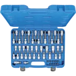 Prehľadne uložené bitové hlavice Torx XZN imbus v plastovom kufri – B5188