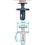 Plastové príchytky čalúnenia, 10 ks - HRD39