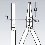 Ploché kliešte chrómované 160 mm - 2005160