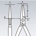 Rovné polkruhové kliešte 145mm na elektroniku - 3562145