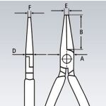 Kliešte pre uchopenie pre jemnú mechaniku chrómované potiahnuté plastom 125 mm - 3713125