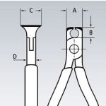Čelné štípacie kliešte pre elektroniku potiahnuté plastom 115mm - 6401115