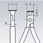 Čelné štípacie kliešte pre mechanikov chrómované potiahnuté plastom 130mm - 6903130