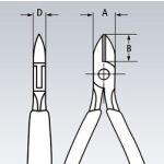 Bočné štiepacie kliešte pre elektroniku 115 mm - 7742115