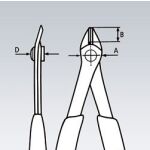 Bočné štiepacie kliešte Electronic Super Knips ® brunýrované 125 mm - 7881125