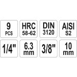 Sada bitov 9ks - YT-04401
