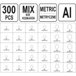 Podložky hliníkové sada 300 ks