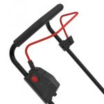 Ergonomické ovládanie rukoväte AKU kosačky na trávu Güde RM 18-401-23 s červenými prvkami - GU58400