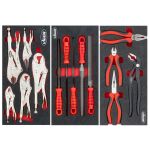 Sada klieští a pilníkov v penových výplniach, VIGOR