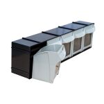 Bočný pohľad na výsuvnú zásuvku v plastovom organizéri Shuter - FO-604