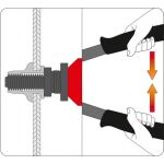 Nitovacie kliešte pre matice 200 mm, 5 ks - YT-36140