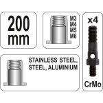 Nitovacie kliešte pre matice 200 mm, 5 ks - YT-36140