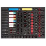 Sada rázových nástrčných kľúčov v penovej výplni, VIGOR