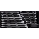 Sada očkoplochých kľúčov, 17 dielov v plastovej výplni - H14019D