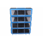 Plastový organizér / box na skrutky, 12 zásuviek - MW1504