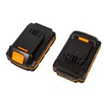 Dve 18V Li-Ion batérie 2 Ah s konektorom a stavovým LED panelom - HTP800105