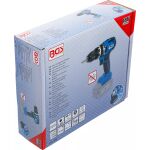 Originálne balenie aku skrutkovača BGS 18V s technickými údajmi a ilustráciou – B7360